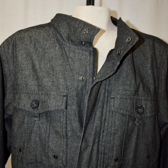 O'NEILL dark grey zipper front 3/4 jacket, size Large - Picture 3 of 7